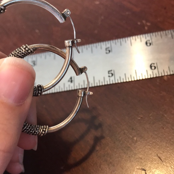 QVC Artisan Crafted Suarti Sterling Silver Hoops - Picture 5 of 6